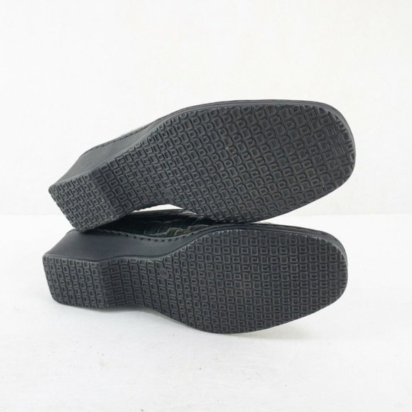 ara Rachel Womens Loafer Green Size 7.5 Croco Print Patent Leather Tassel Wedge - Picture 9 of 9